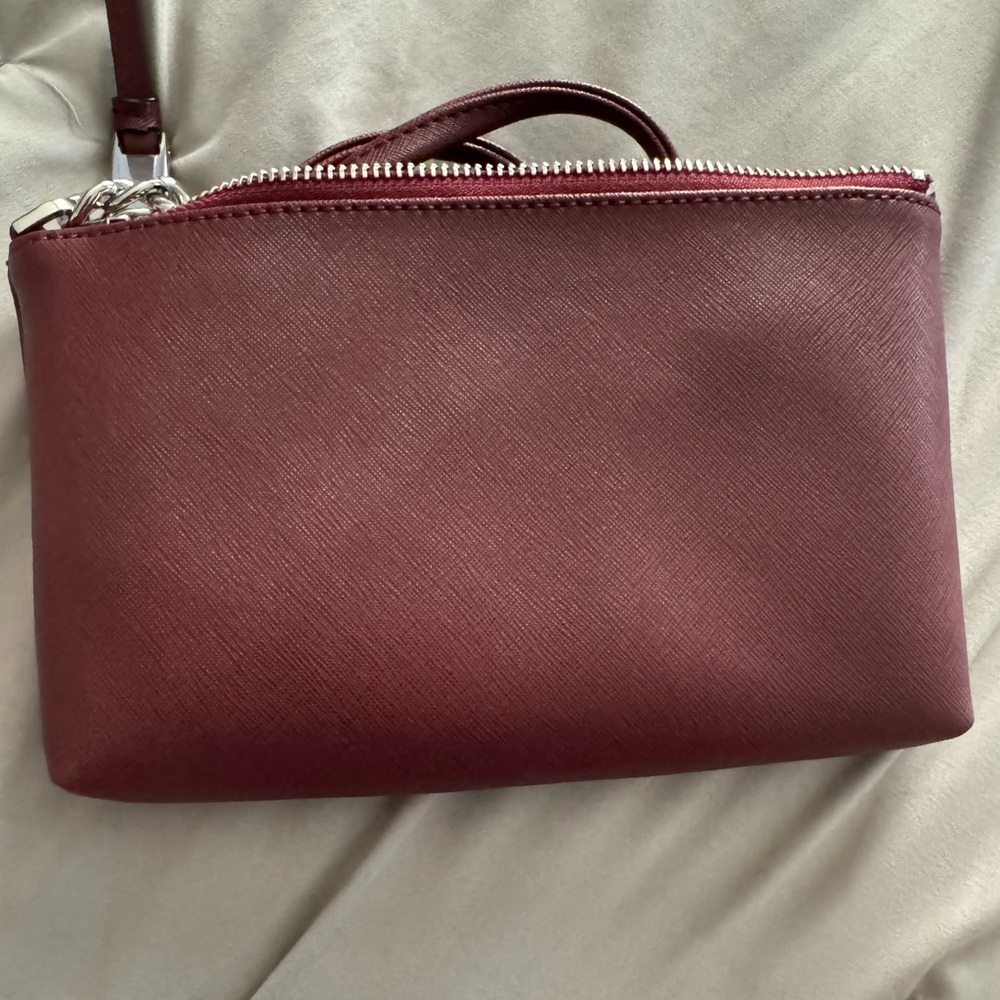 Calvin Klein Maroon Wristlet Clutch - Picture 4 of 4
